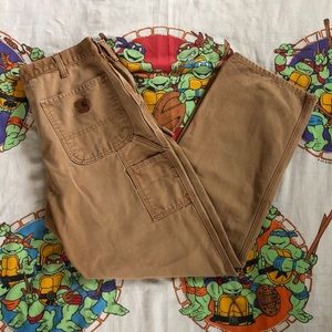 Vintage Carhartt Duck Canvas Pants 34x32 Brown